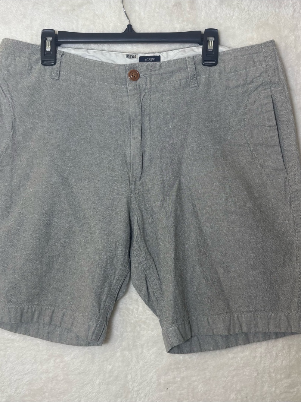 J. Crew Men’s Light Gray Flat Front Chino Shorts Size 36 NWOT 0705
